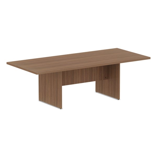 Alera Rectangle Conference Table, 94.5" X 41.38" X 29.5", Modern Walnut Top, Woodgrain Laminate ALEVA719642WA